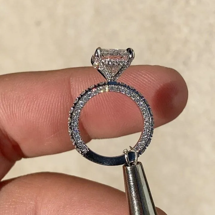 4.0ct Radiant Cut Half Eternity Bridal Set