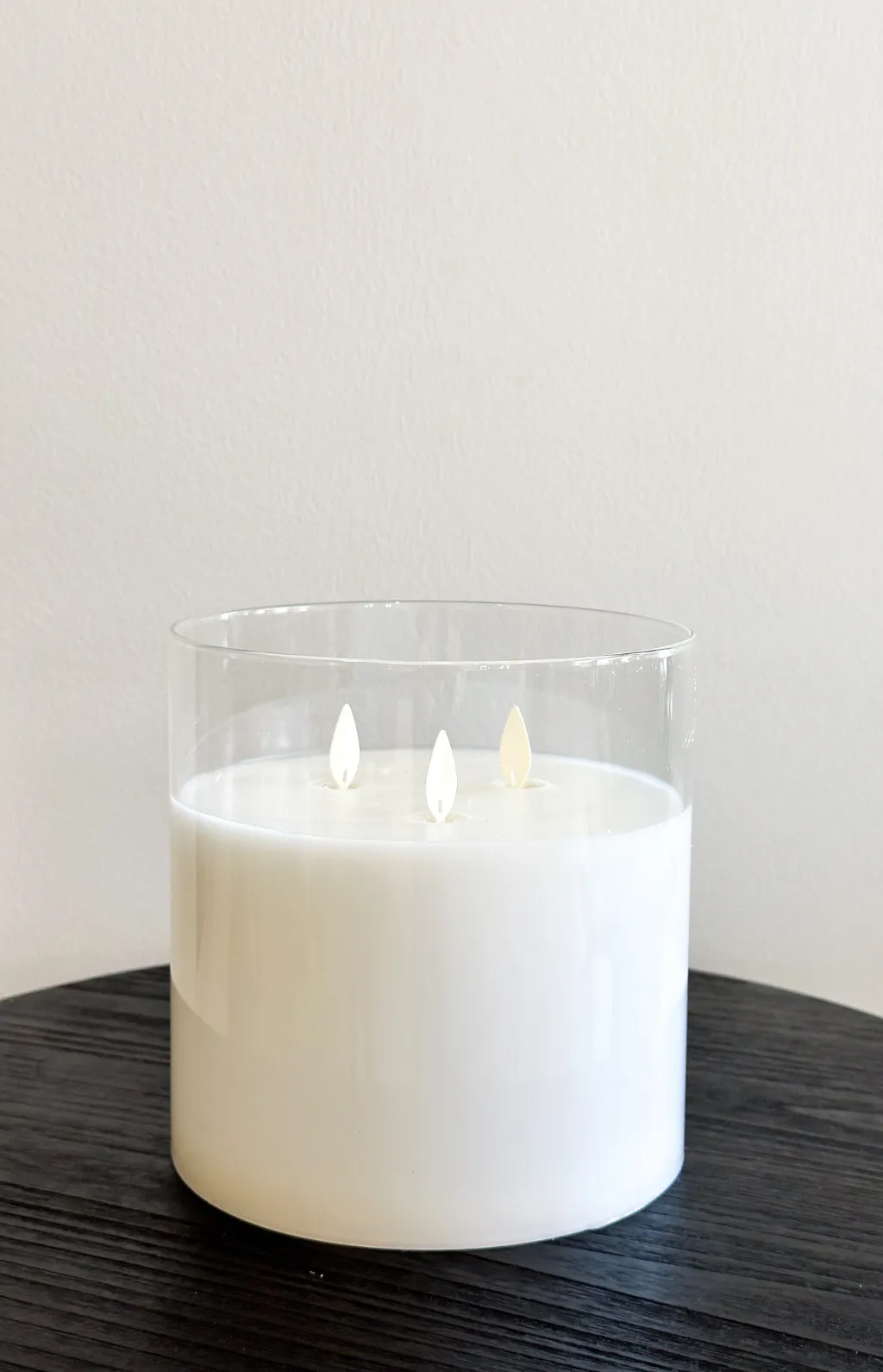 6" x 6" LED Glass Pillar Candle