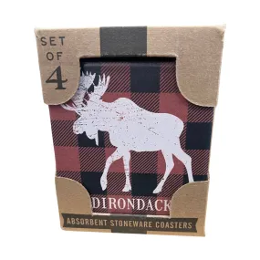 Adirondacks 4 Pack Coasters - Red/Black/White