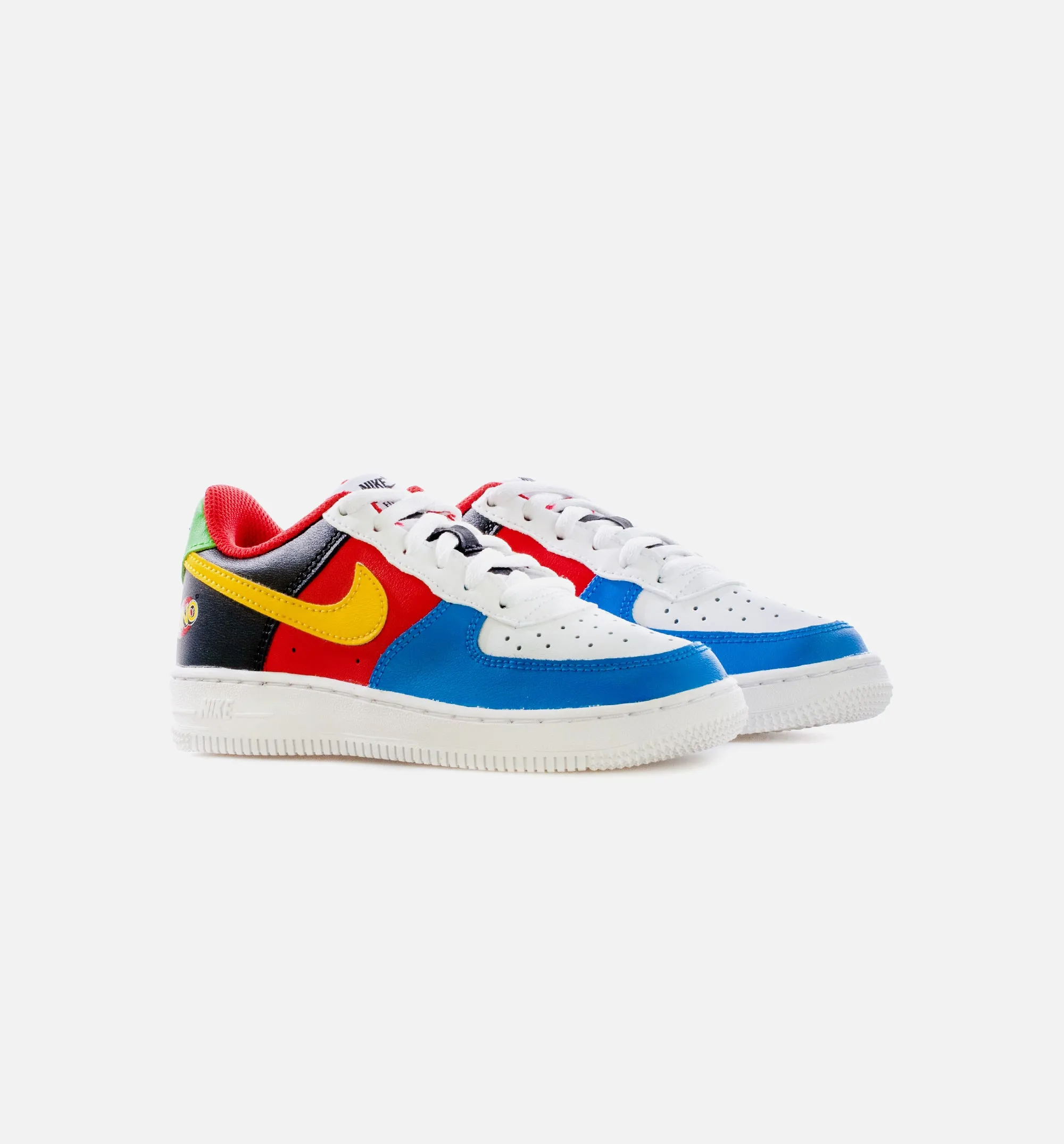 Air Force 1 UNO Preschool Lifestyle Shoe - Black/Red/Multi Free Shipping