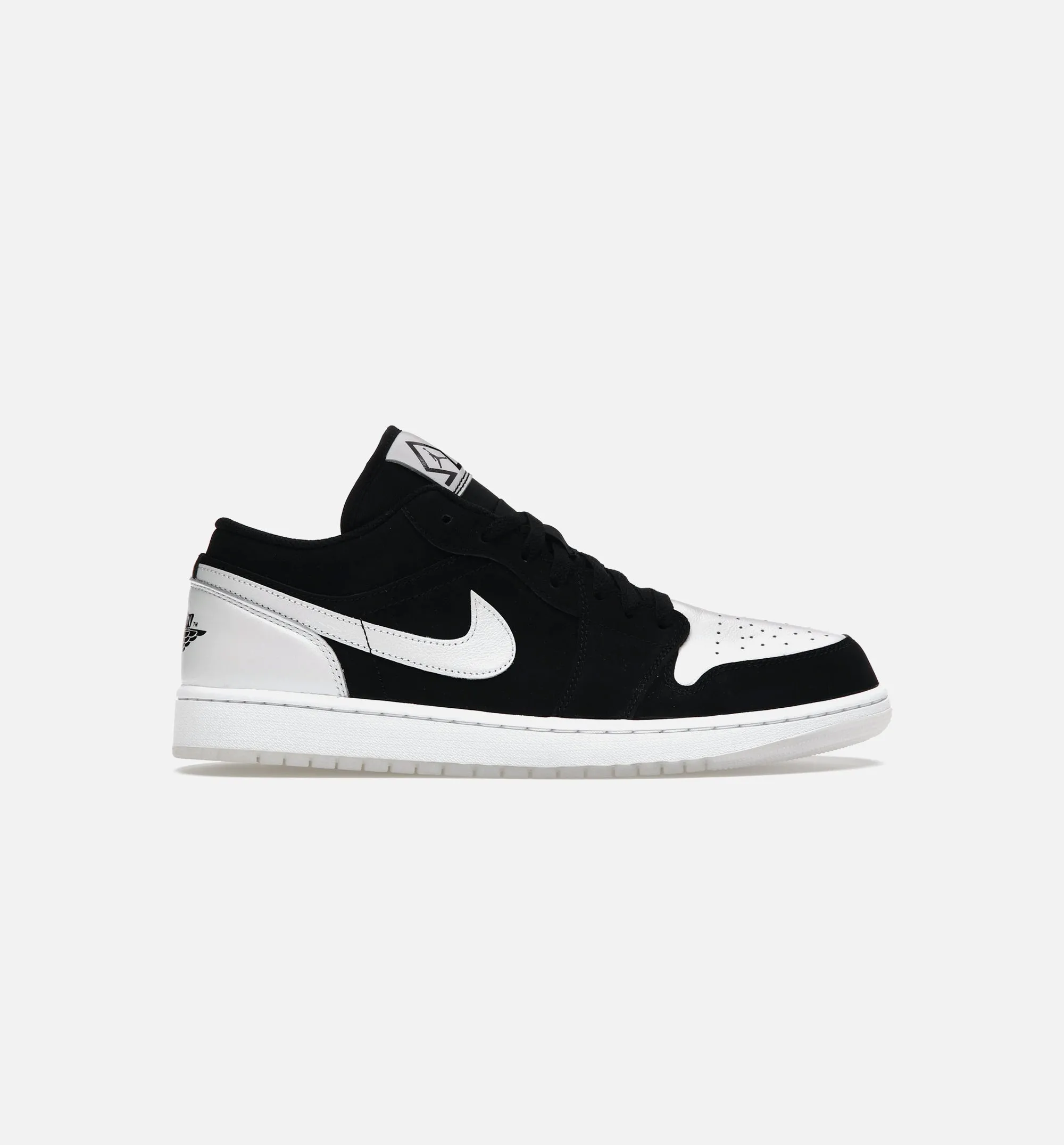 Air Jordan 1 Low Diamond Mens Lifestyle Shoes - Black/White Limit One Per Customer