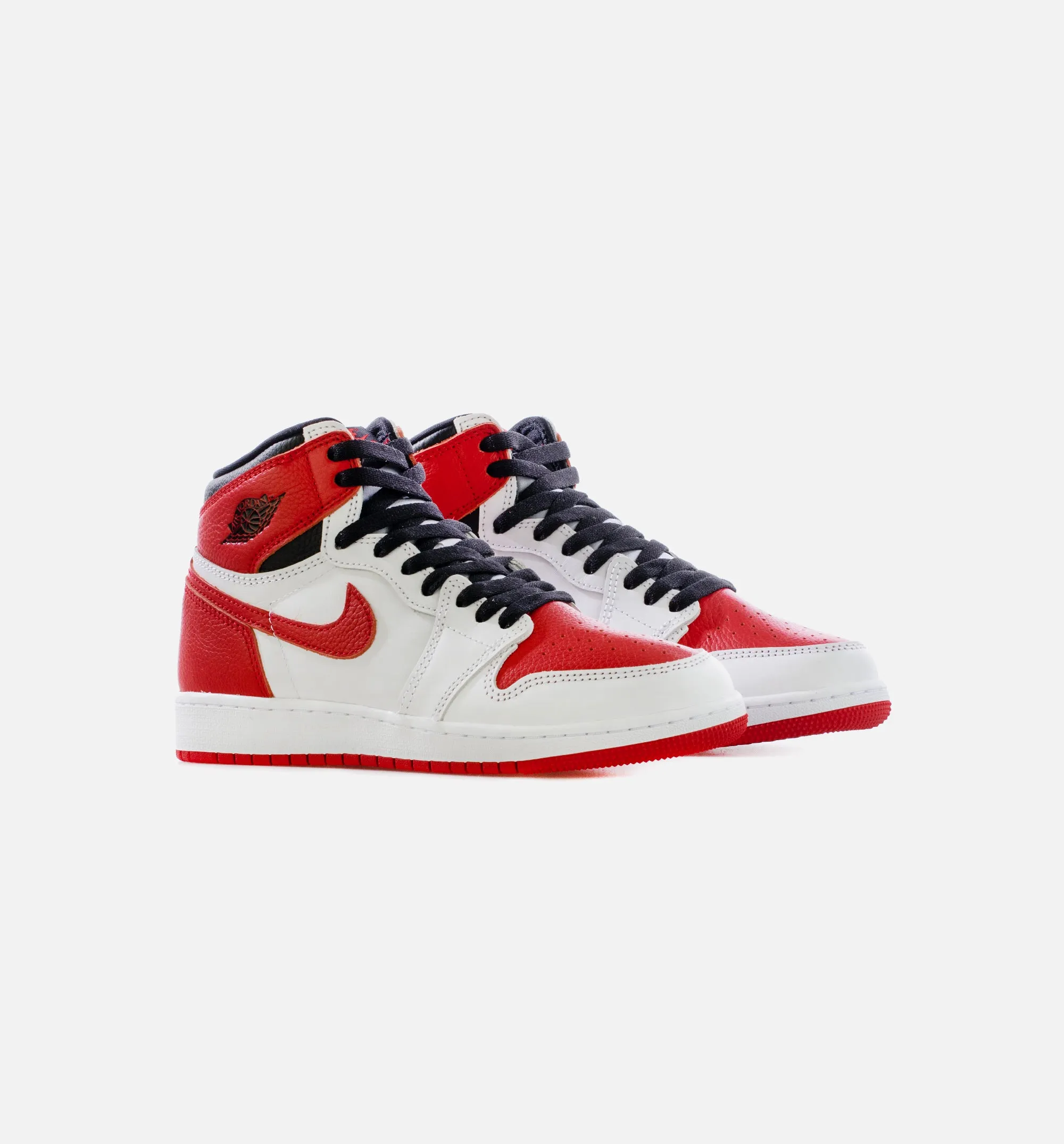 Air Jordan 1 Retro High OG Heritage Grade School Lifestyle Shoe - White/Red/Black Free Shipping