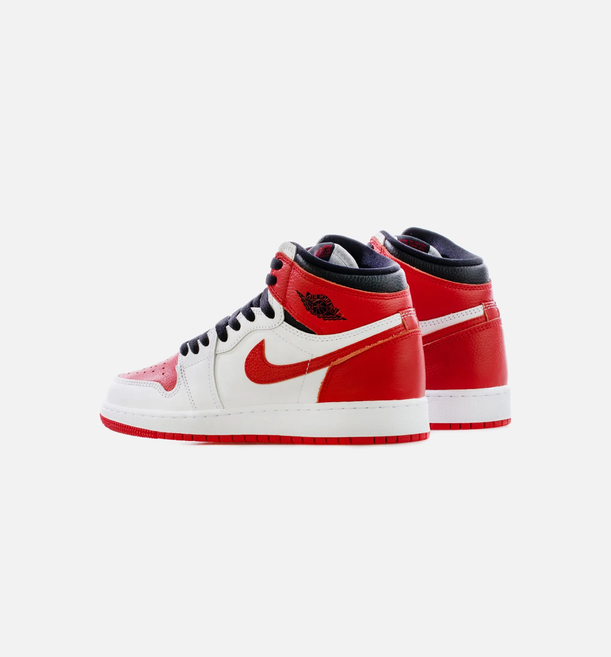 Air Jordan 1 Retro High OG Heritage Grade School Lifestyle Shoe - White/Red/Black Free Shipping