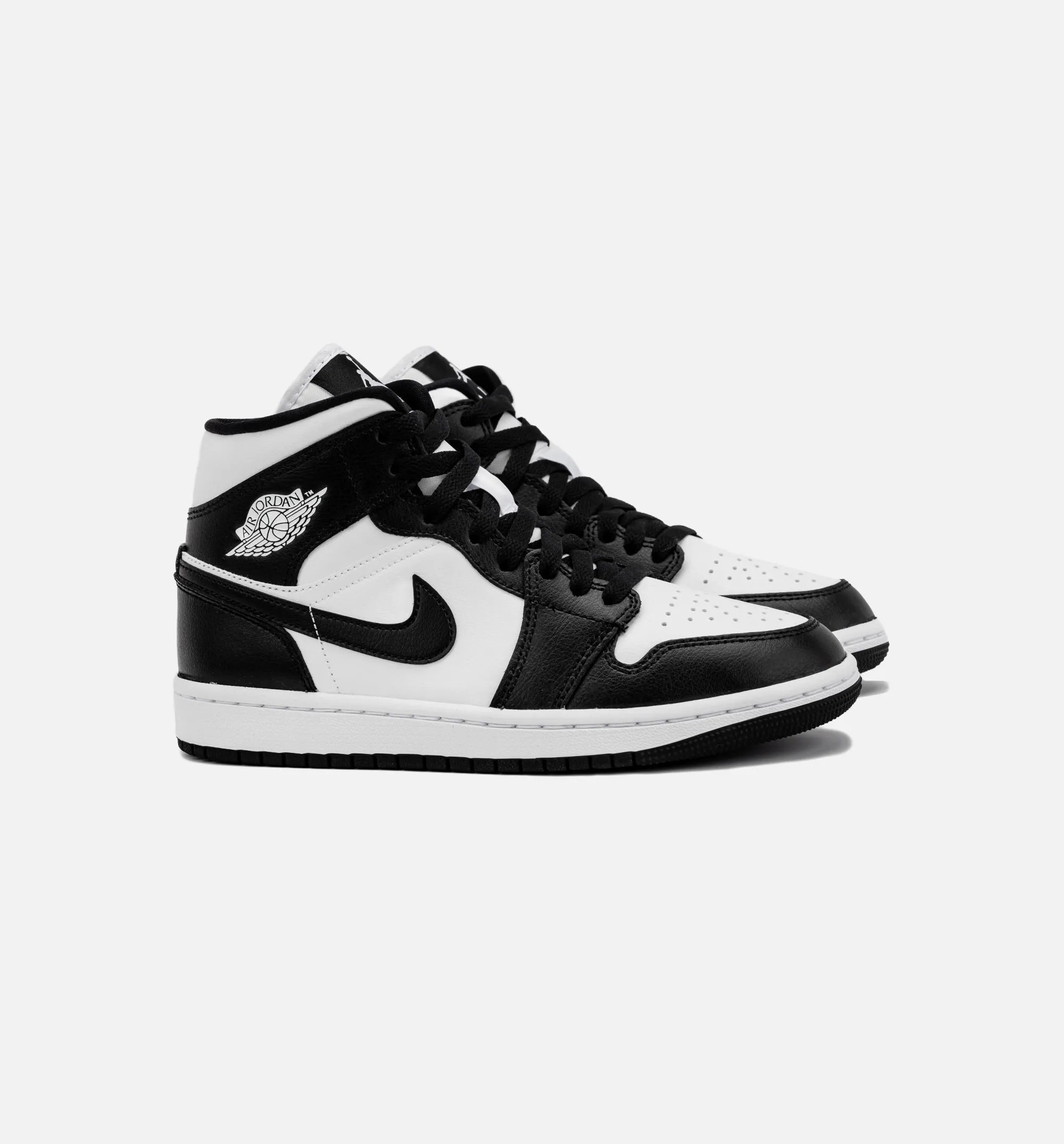 Air Jordan 1 Retro Mid Panda Womens Lifestyle Shoe - Black/White Free Shipping