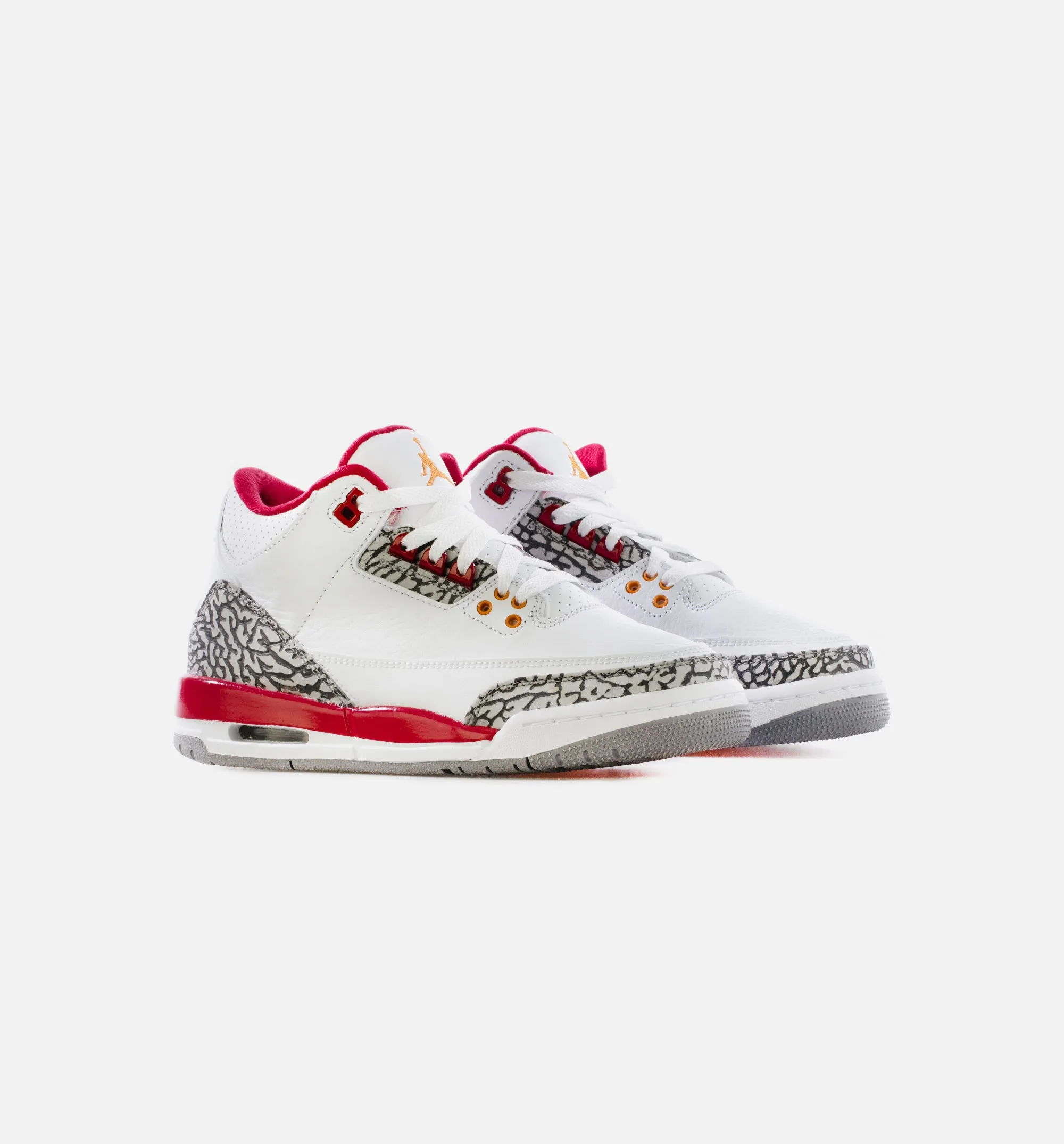 Air Jordan 3 Retro Cardinal Red Grade School Lifestyle Shoe - White/Light Curry/Cardinal Red Limit One Per Customer