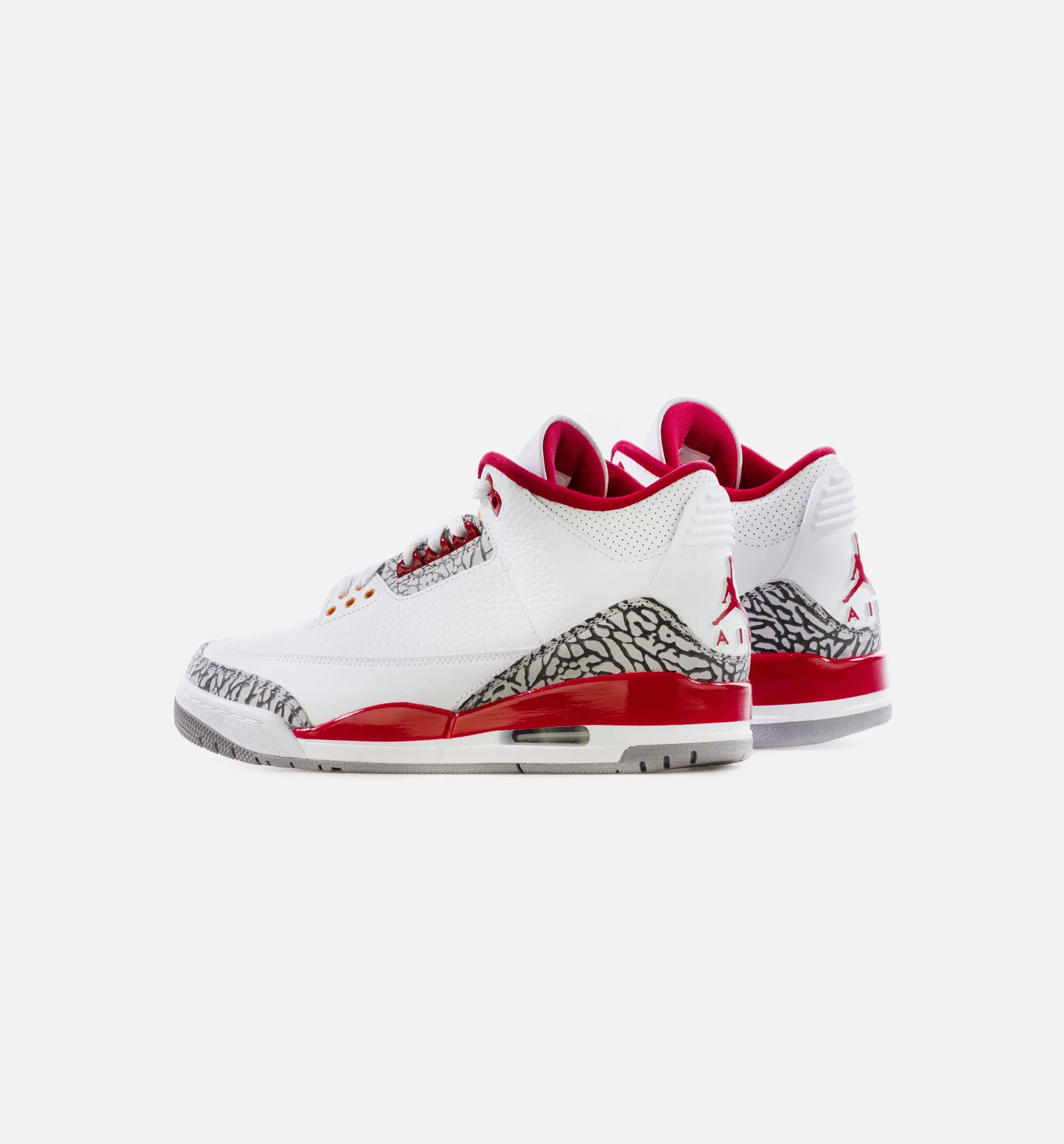 Air Jordan 3 Retro Cardinal Red Mens Lifestyle Shoe - White/Light Curry/Cardinal Red Limit One Per Customer