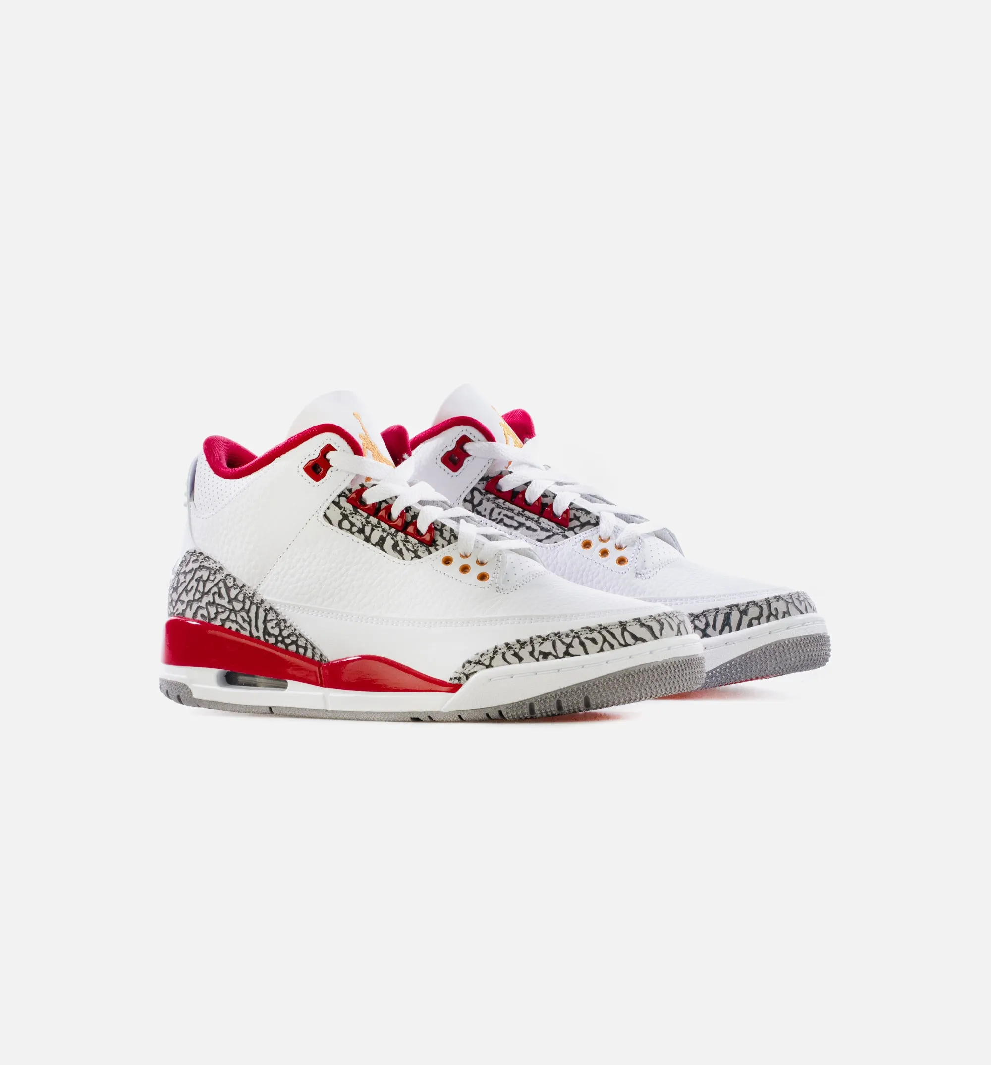 Air Jordan 3 Retro Cardinal Red Mens Lifestyle Shoe - White/Light Curry/Cardinal Red Limit One Per Customer