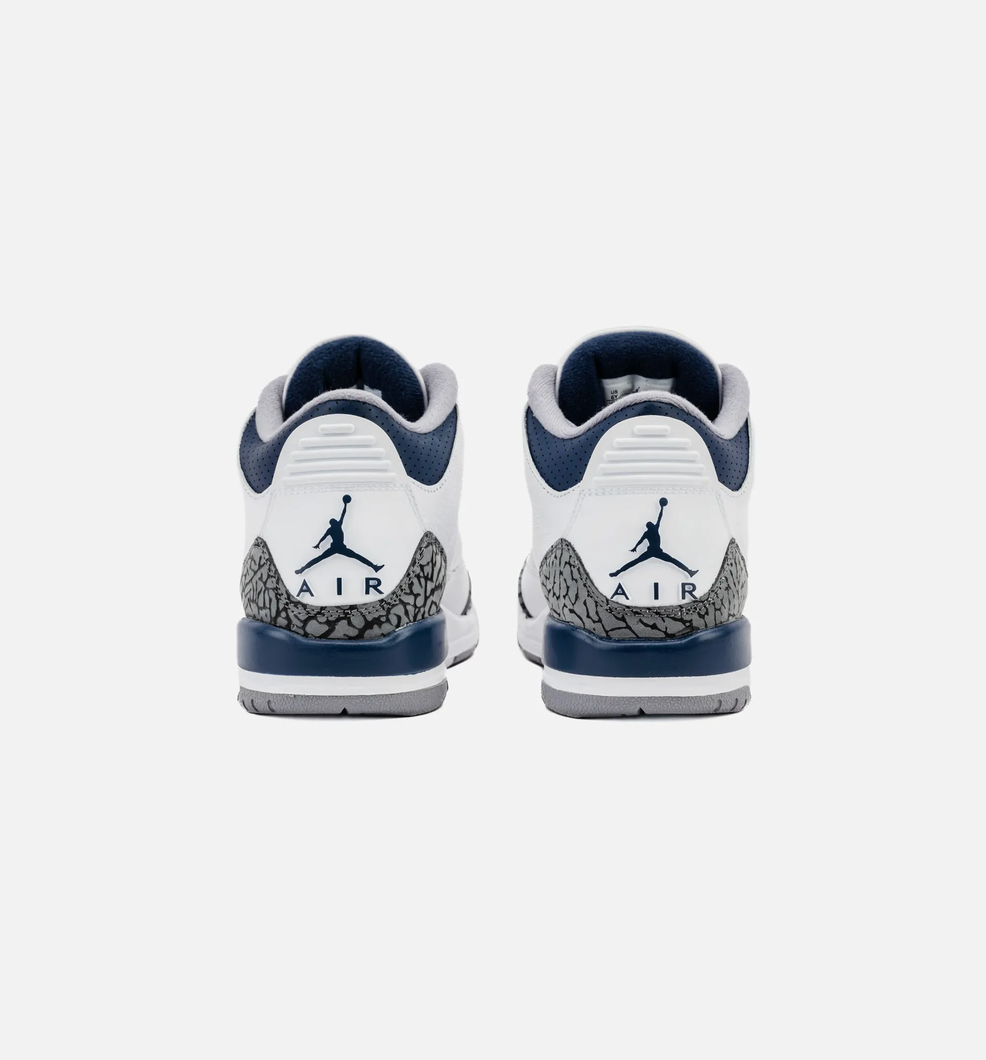 Air Jordan 3 Retro Midnight Navy Grade School Lifestyle Shoe - White/Midnight Navy