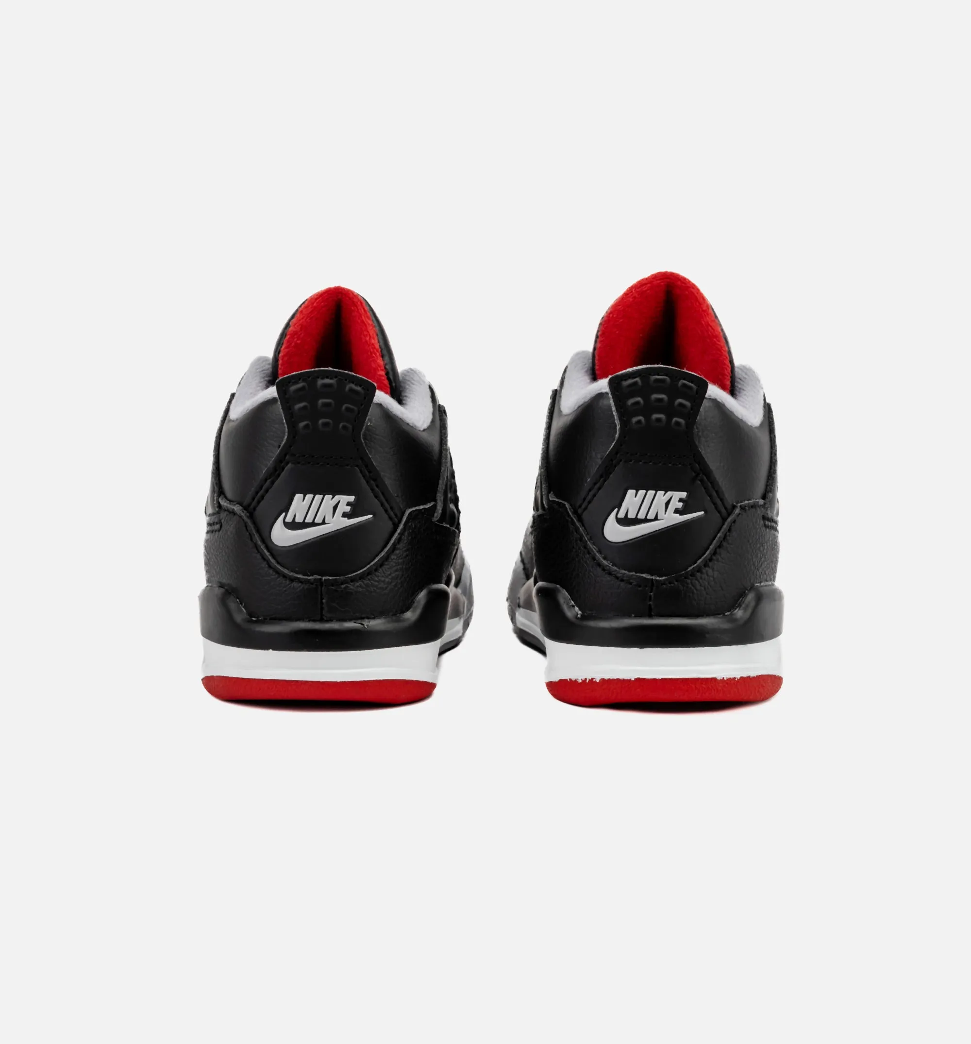 Air Jordan 4 Retro Bred Reimagined Infant Toddler Lifestyle Shoe - Black/Fire Red/Cement Grey/Summit White