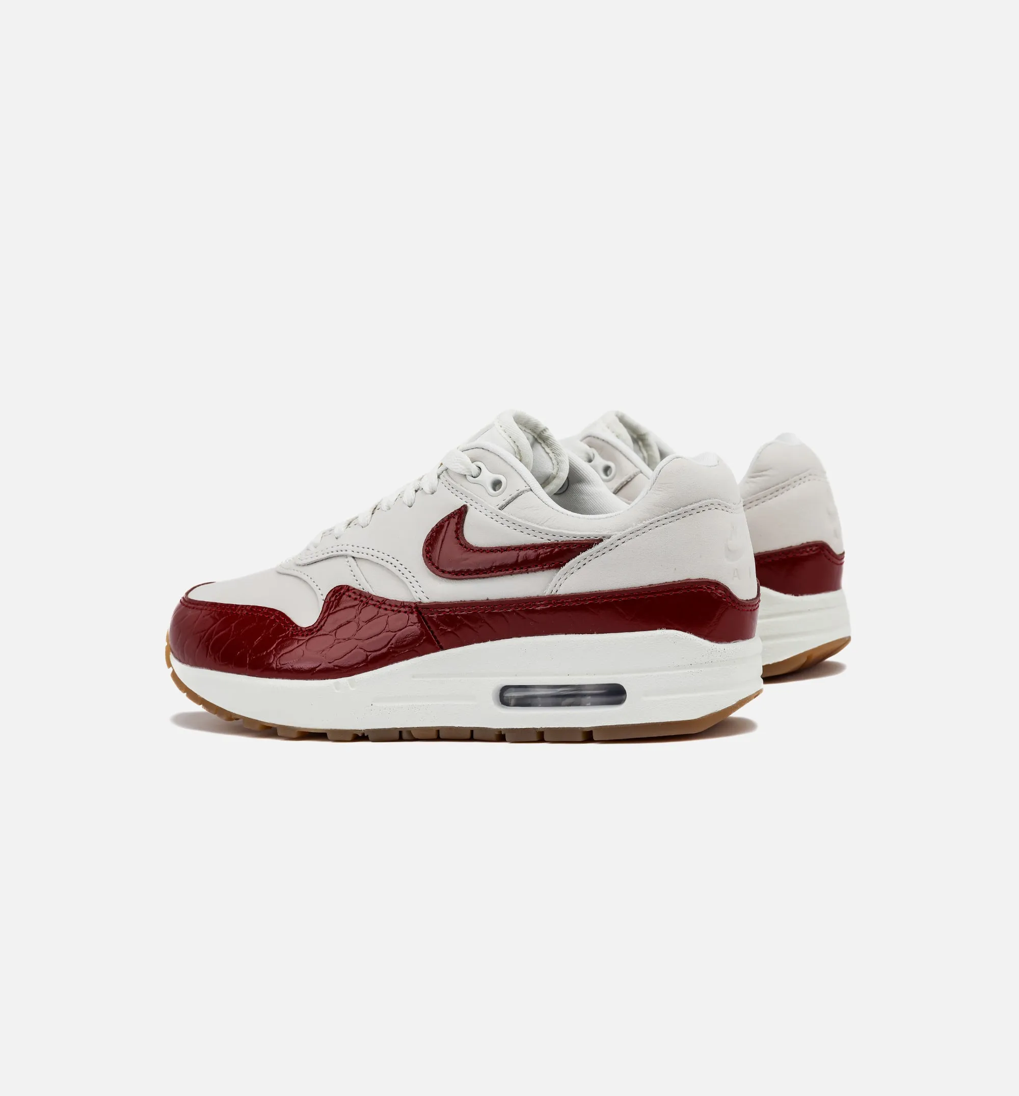 Air Max 1 LX Womens Lifestyle Shoe - Sail/Sail/Gum Light Brown/Team Red