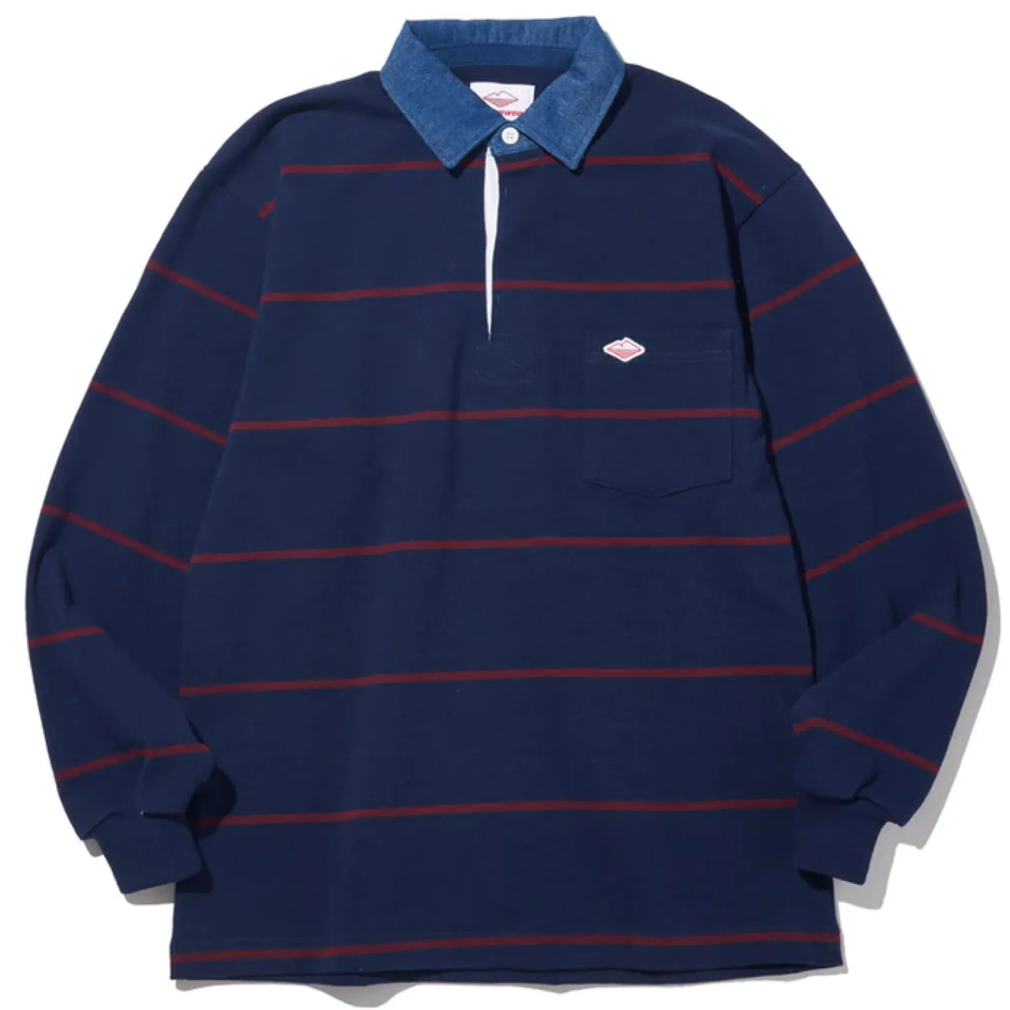 BATTENWEAR Pocket Rugby Shirt Navy Maroon