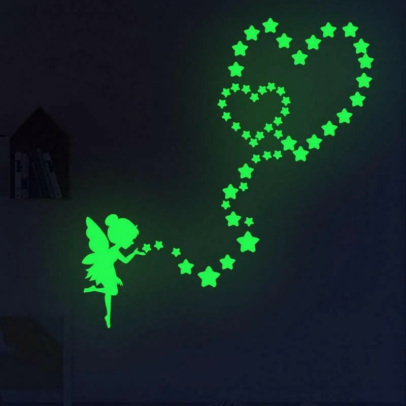 Blue Moon Stars Luminous 3D Wall Stickers