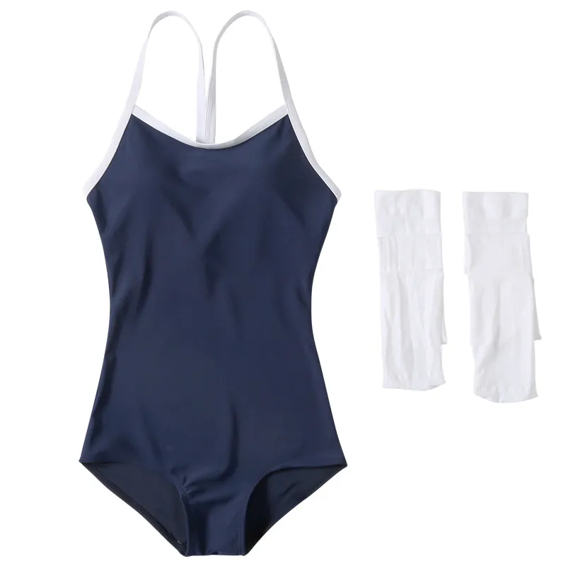 Blue Sling One Piece Swimsuit  KF82668