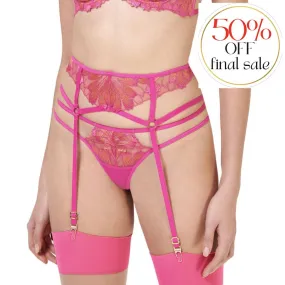 Bluebella Colette Suspender Harness in Fuchsia Pink/Orange Pepper 42039