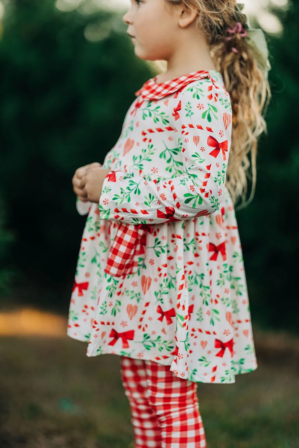 Bows & Candy Cane Twirl Dress