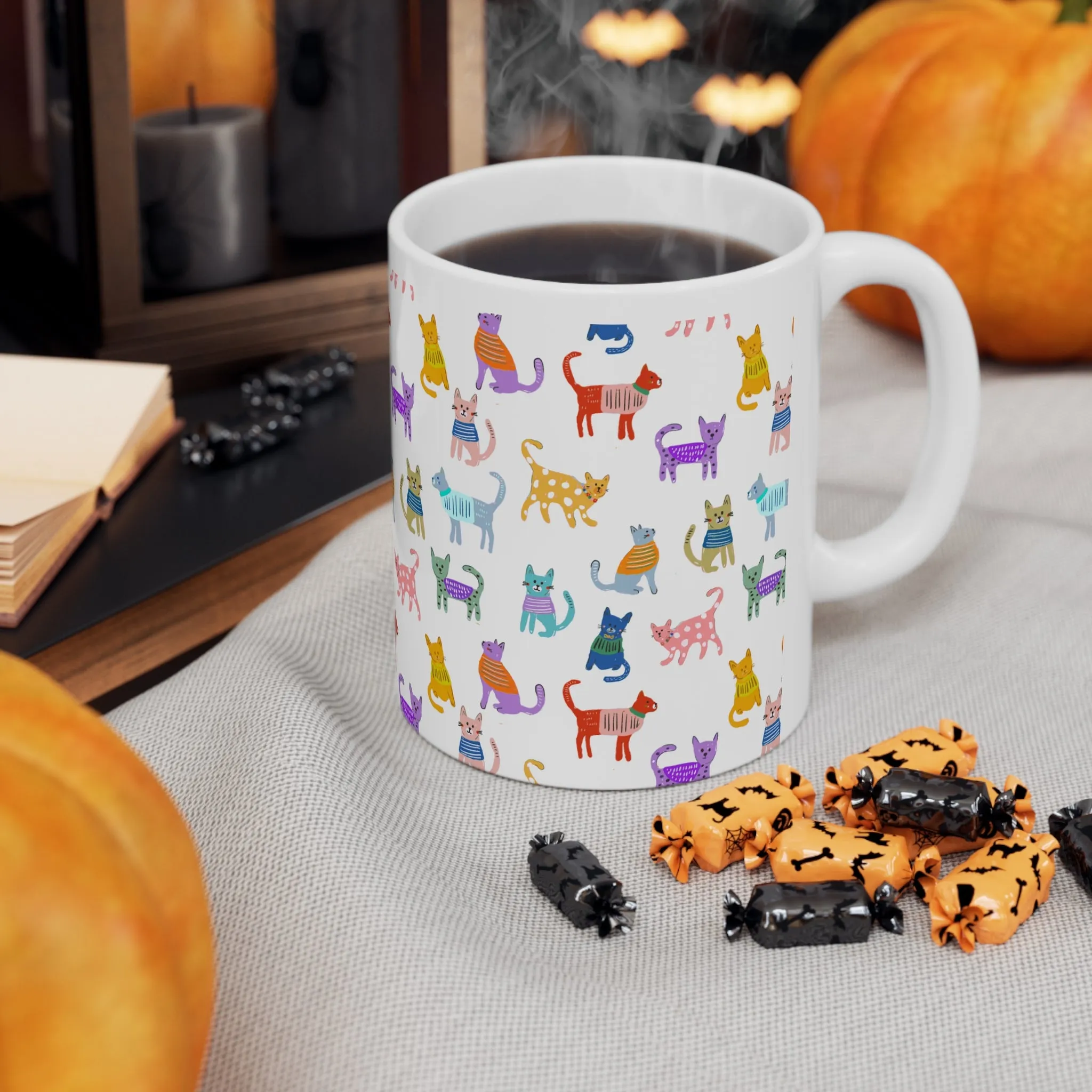 Cat Carnival Ceramic Mug 11oz