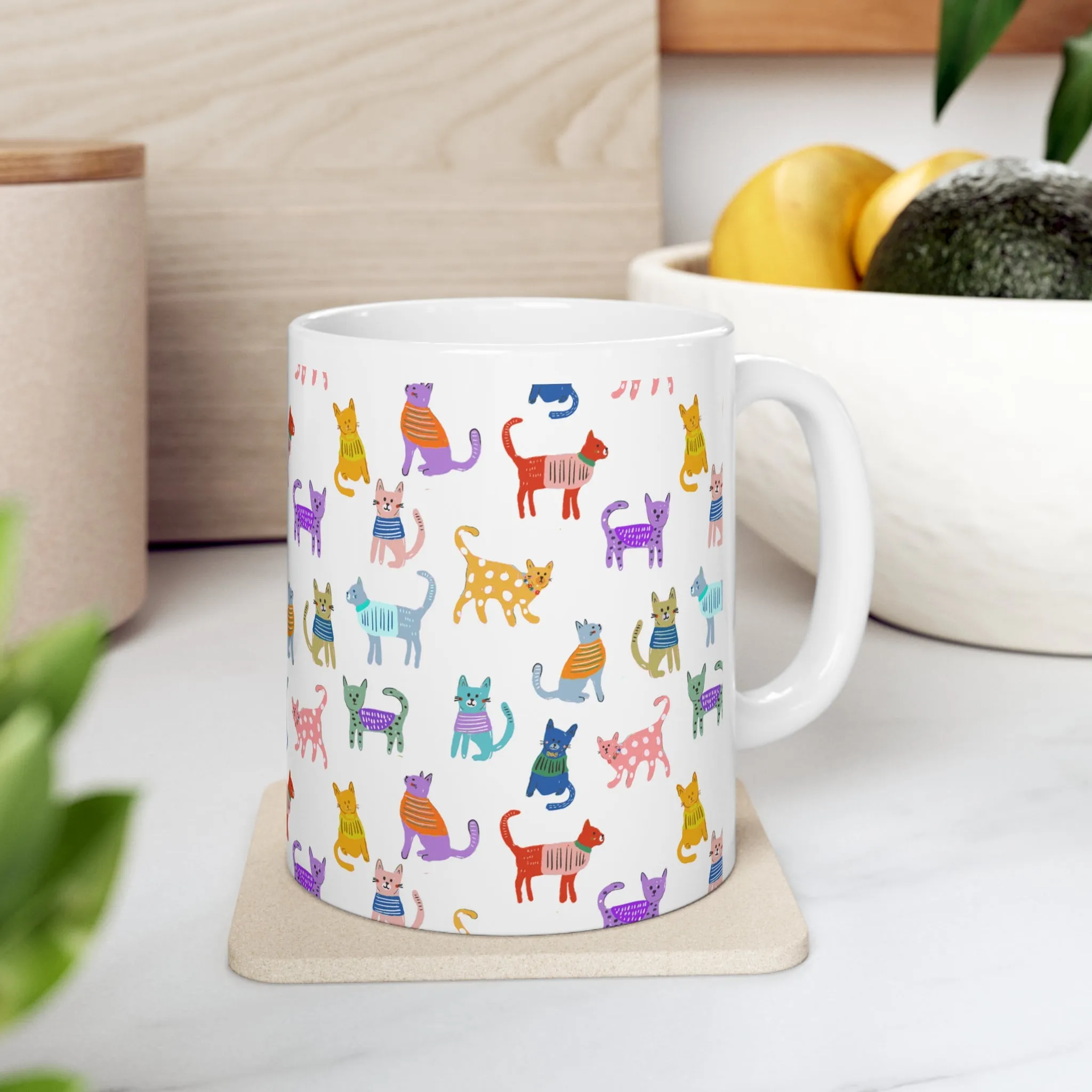 Cat Carnival Ceramic Mug 11oz