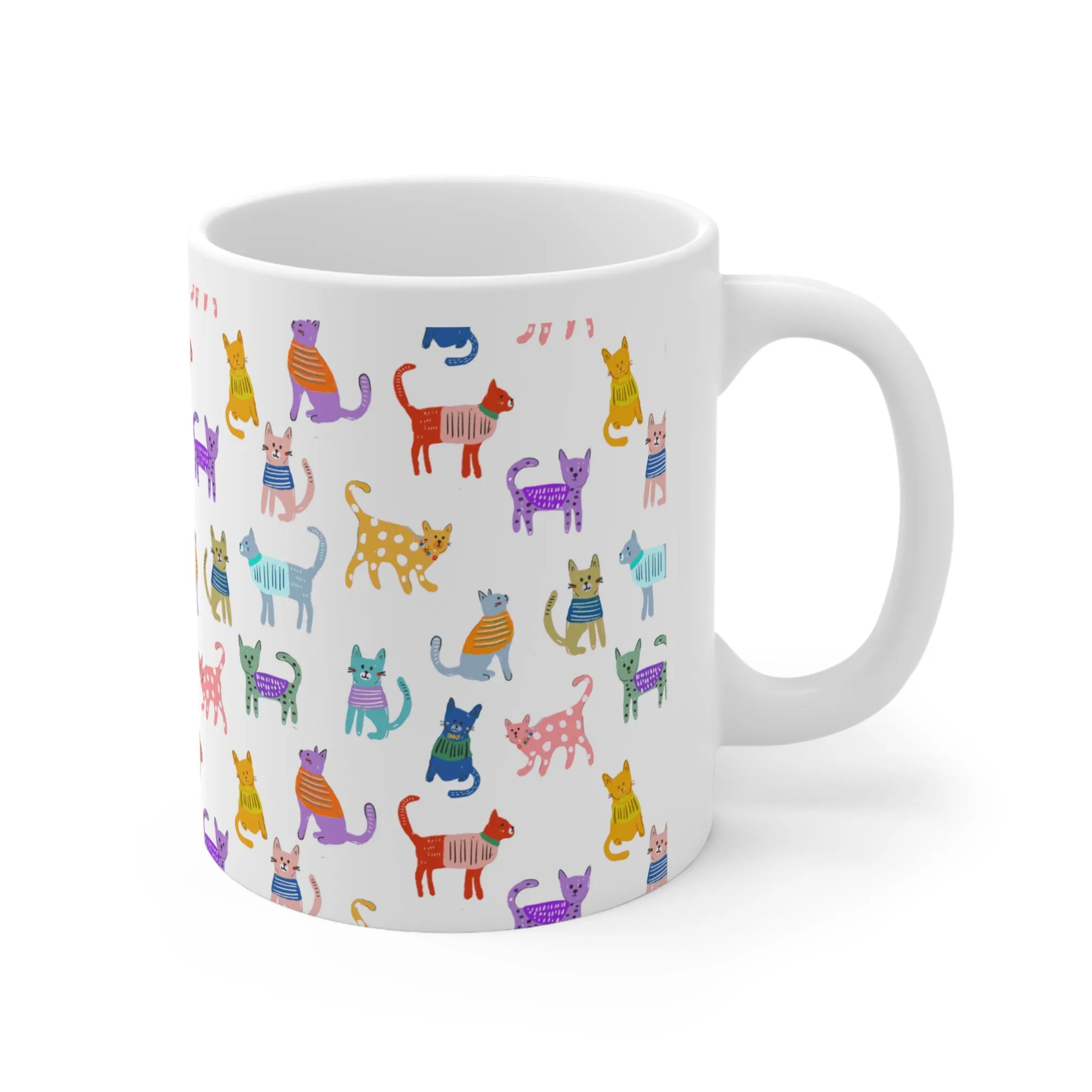 Cat Carnival Ceramic Mug 11oz