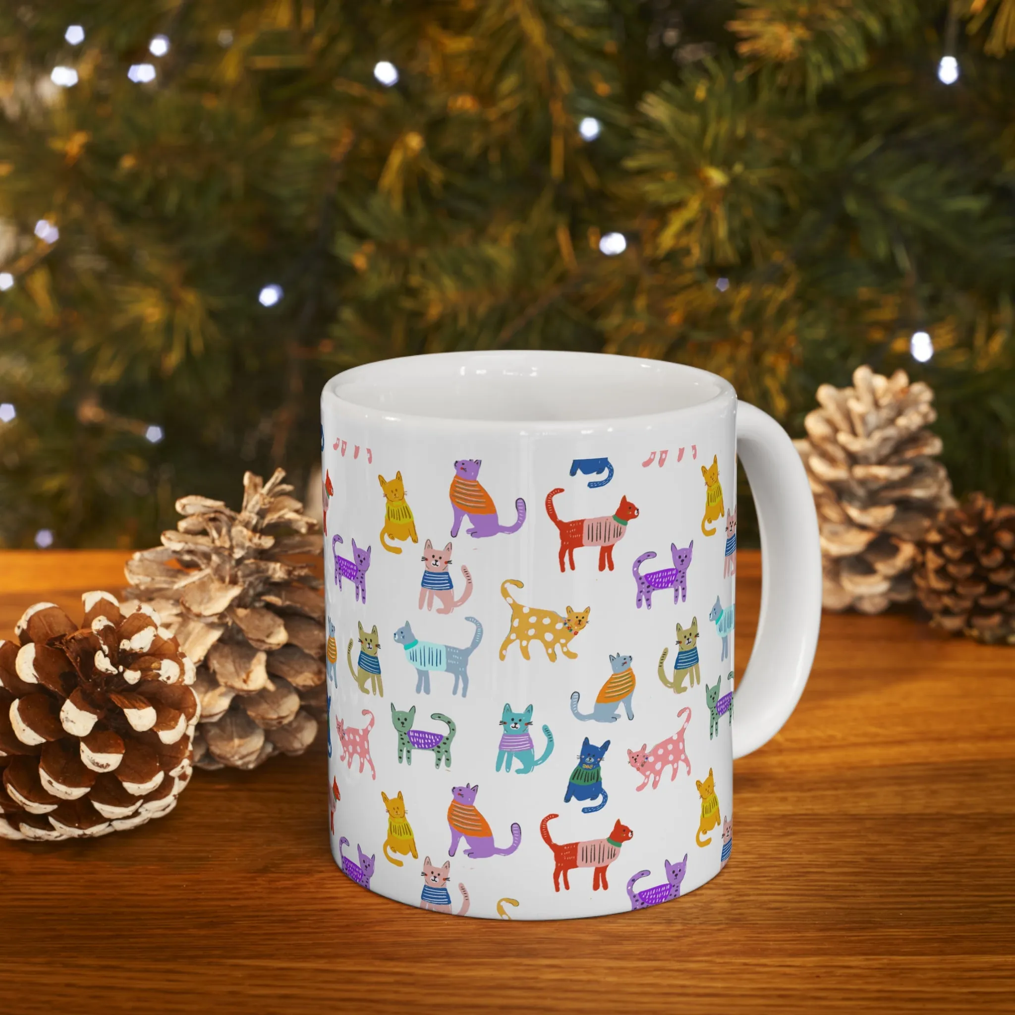 Cat Carnival Ceramic Mug 11oz