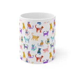 Cat Carnival Ceramic Mug 11oz