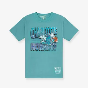 Charlotte Hornets Incline Stack Vintage Tee - Faded Aqua