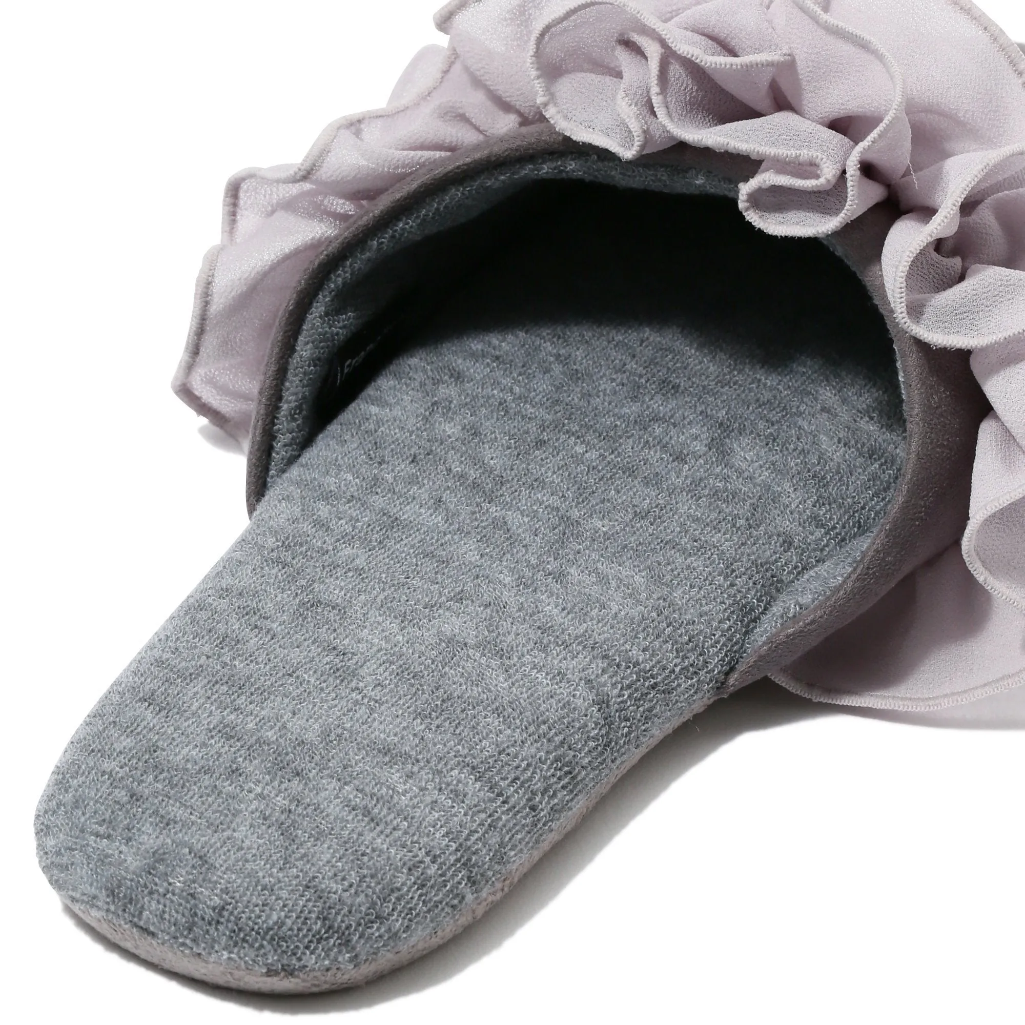 Chiffon Room Shoes Frill Gray