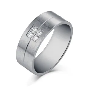 Classic Titanium Steel Wedding Band for Men