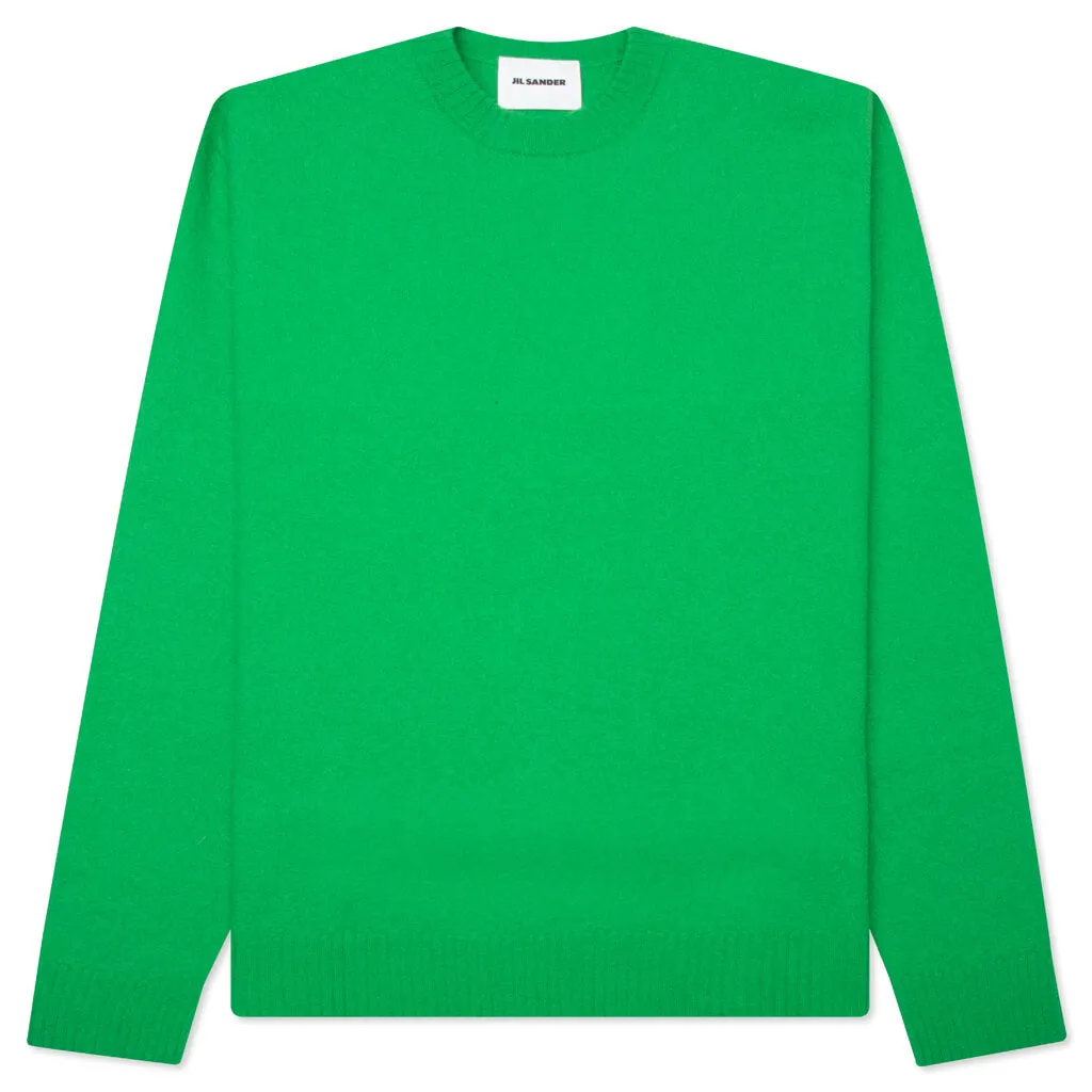 Crewneck Long Sleeve Jumper - Girl Scout Green