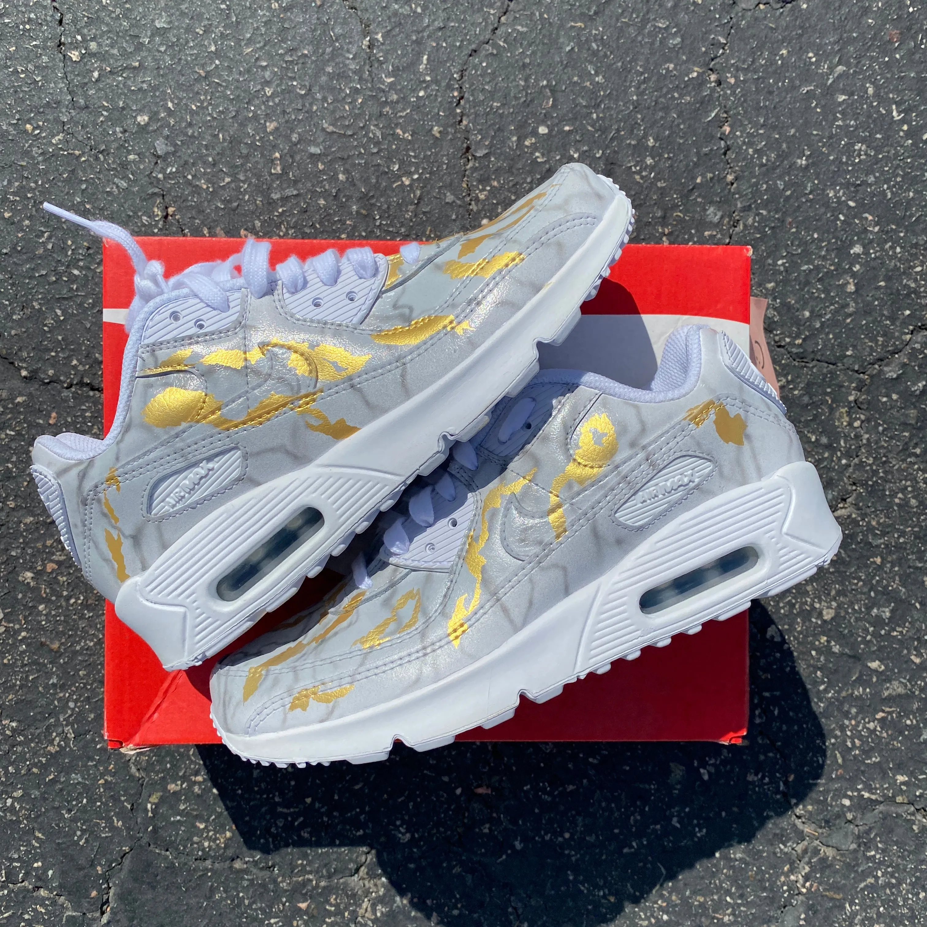 Custom NTWRK Air Max Day Marble Air Max 90s