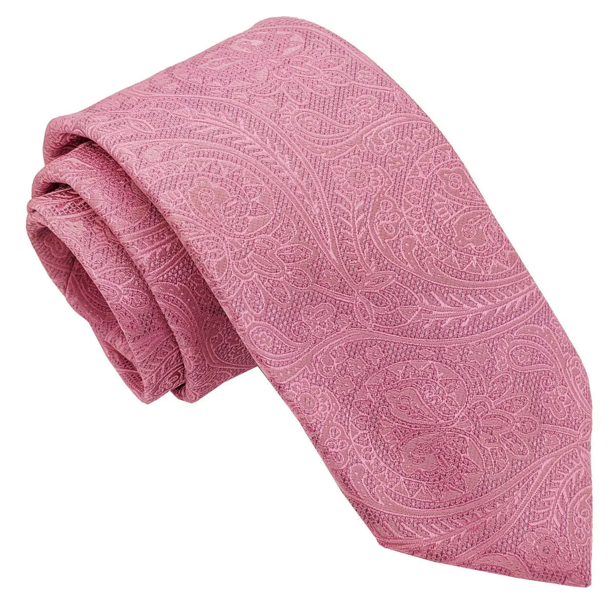 Dark Pink Lace Paisley Wedding Tie