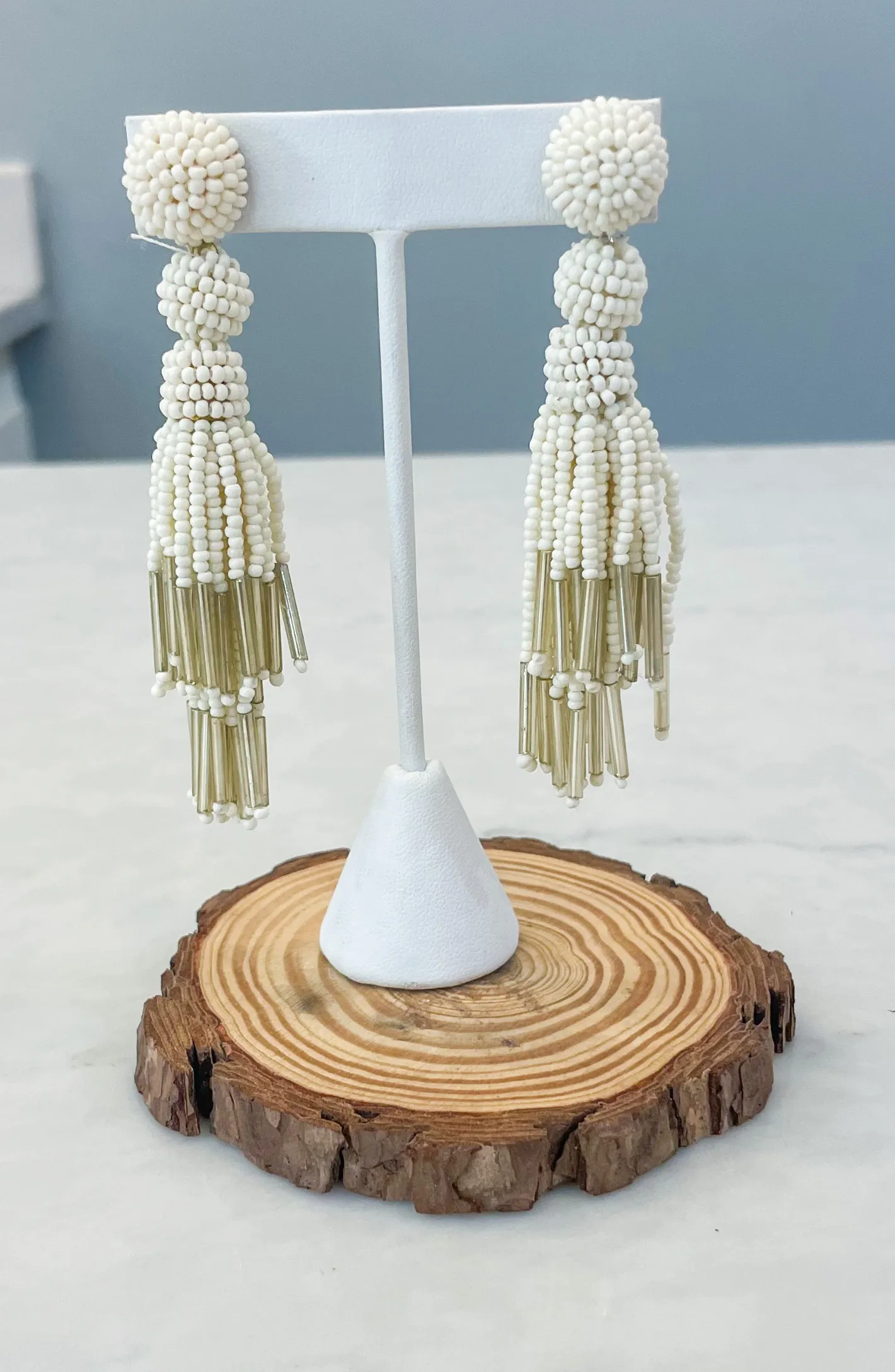 Dazzle Yourself Beaded Tassel Earring - 2 Colors