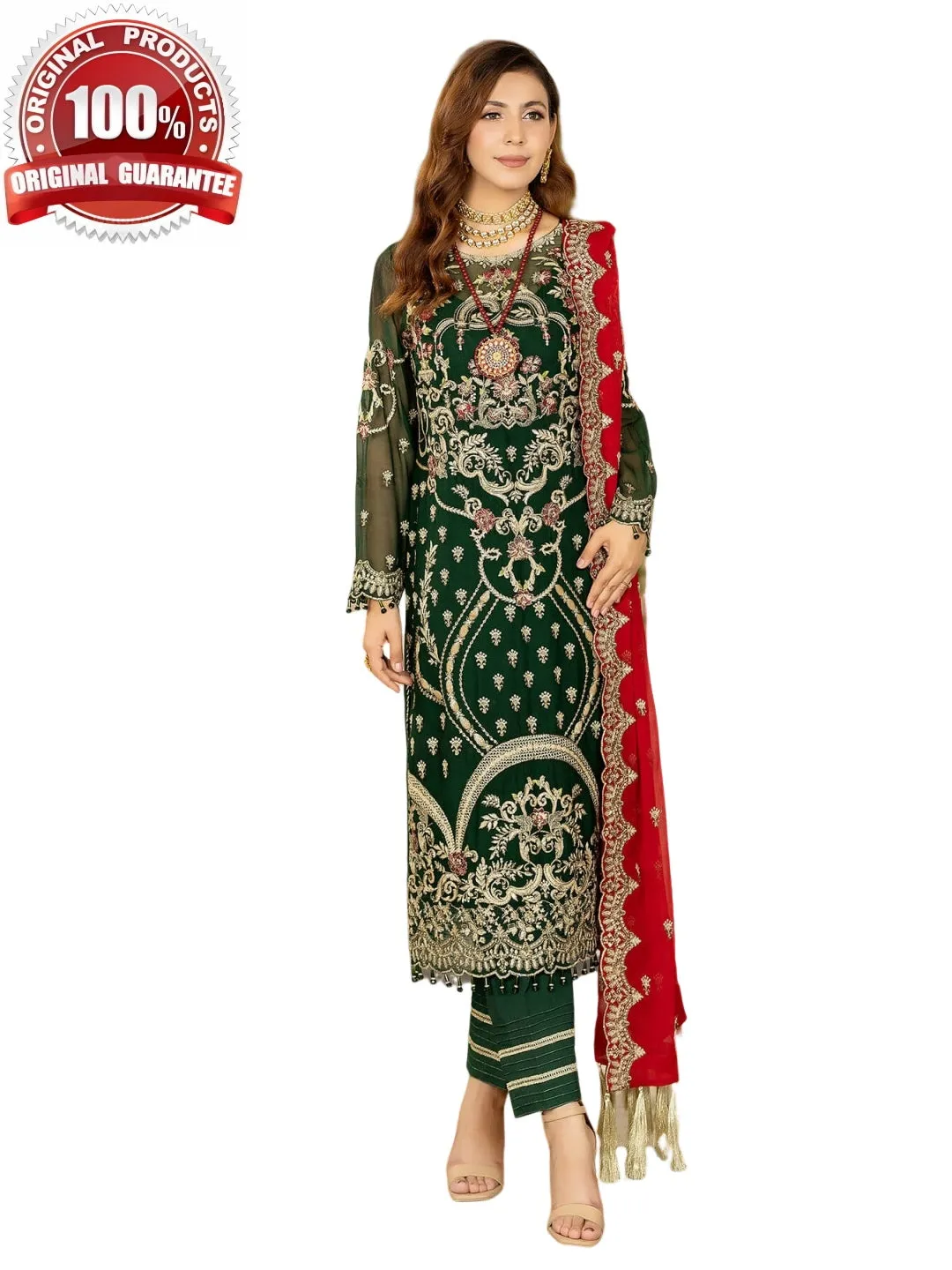 Designer Embroidered Chiffon