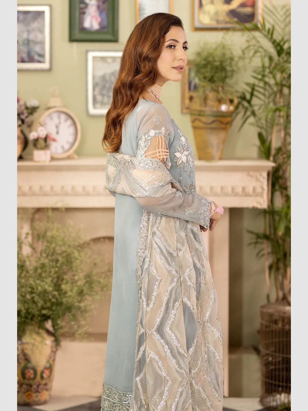 Designer Embroidered Chiffon