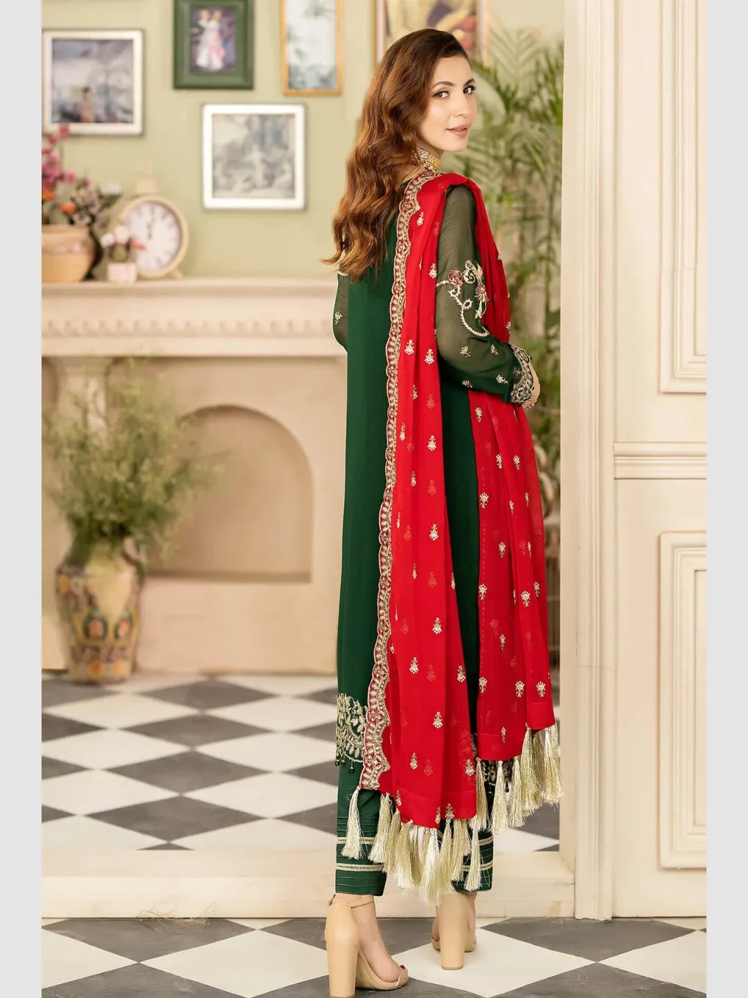 Designer Embroidered Chiffon