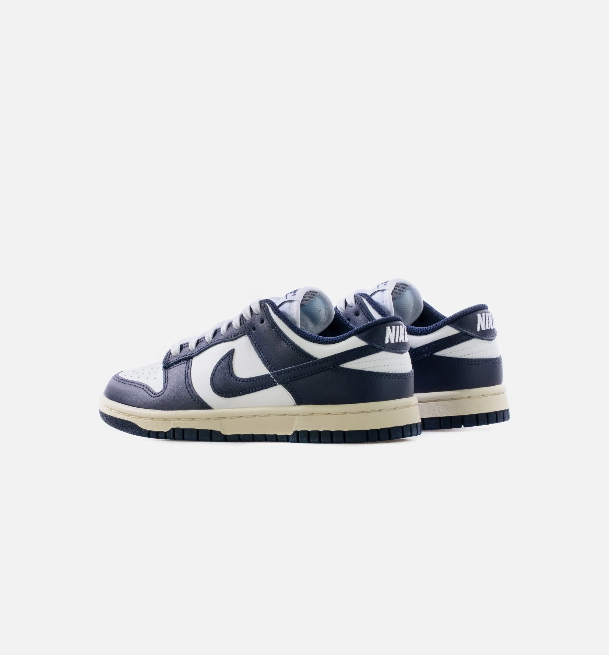 Dunk Low Vintage Navy Womens Lifestyle Shoe - White/Midnight Navy Limit One Per Customer