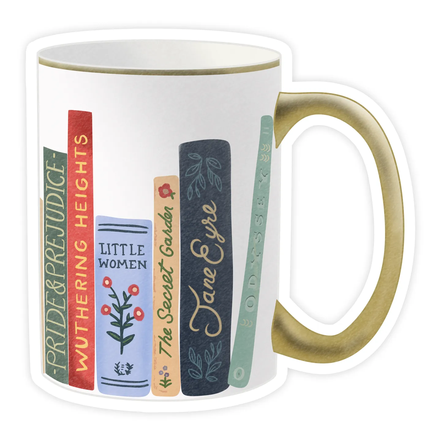 Famous Novels Book Mug Sticker all