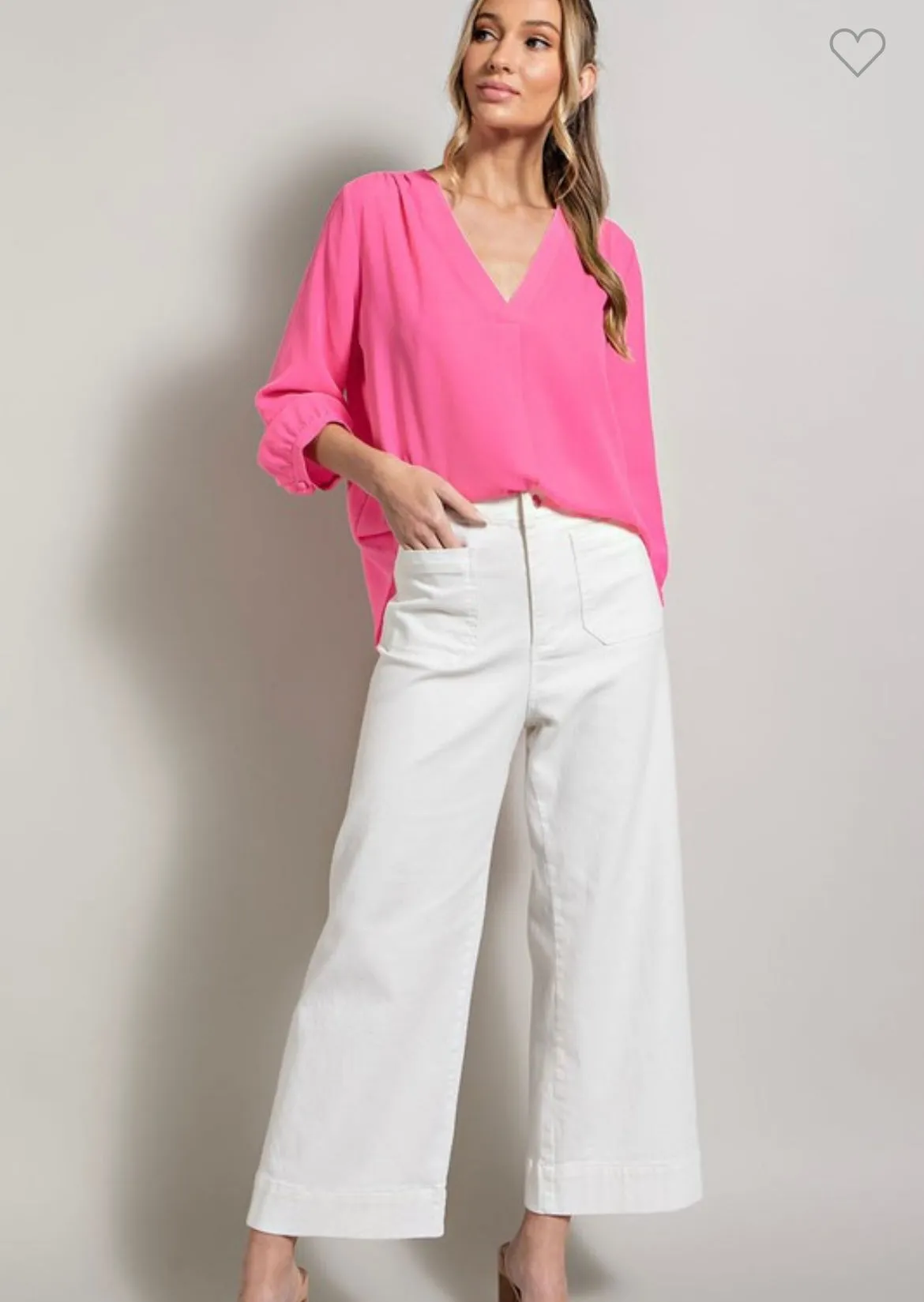 Feeling Flirty Hot Pink Blouse Top