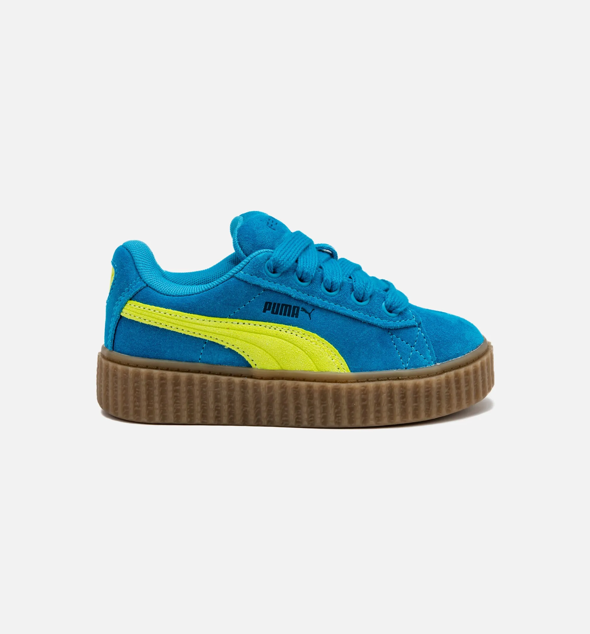 Fenty Creeper Phatty Preschool Lifestyle Shoe - Blue/Lime/Gum Free Shipping