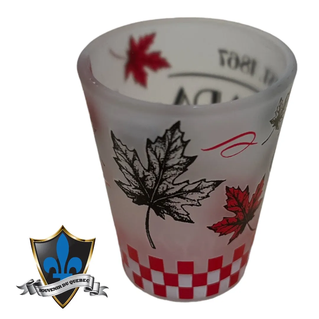 Frosted famous canada Shot glass