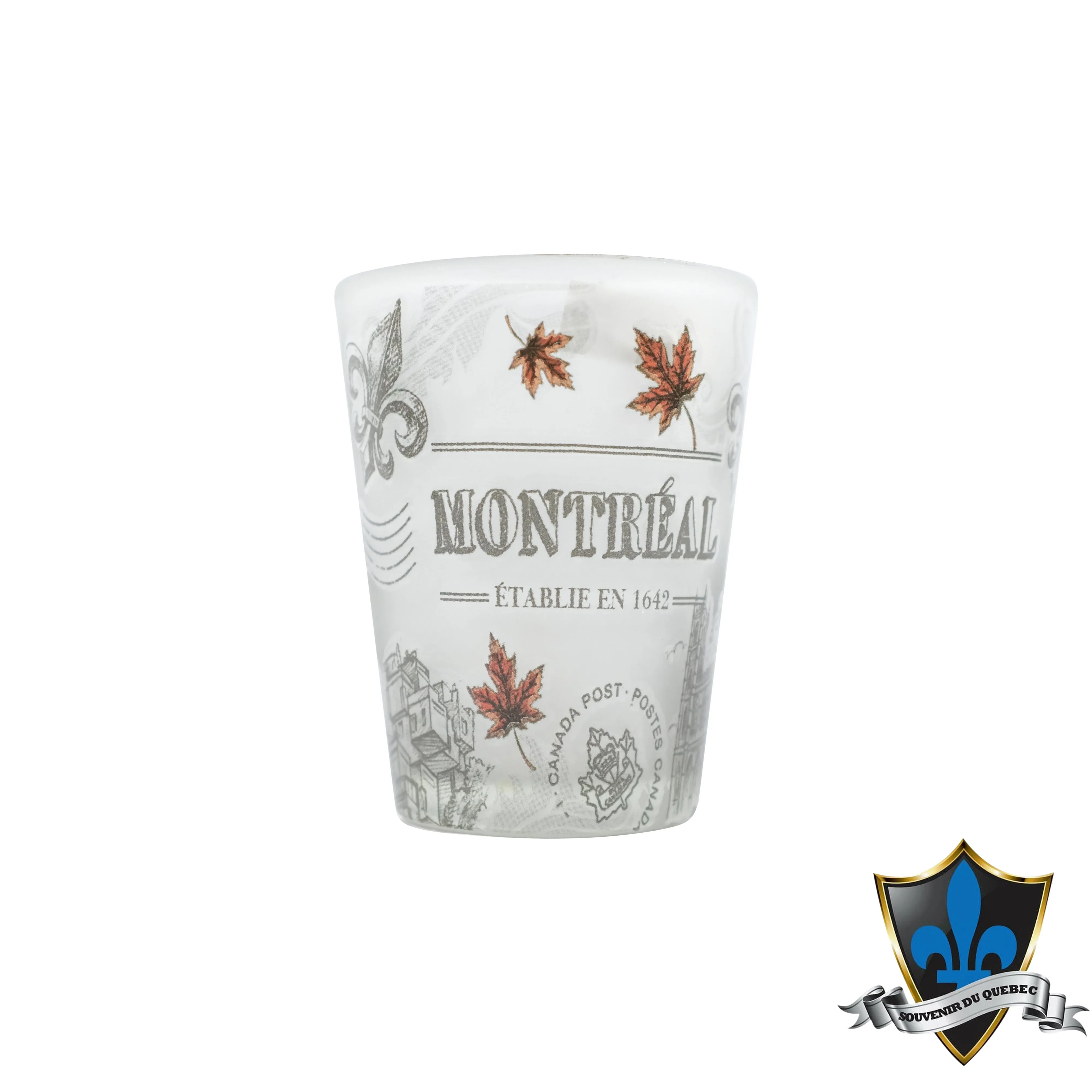 Frosted famous Montreal Sites Shot glass