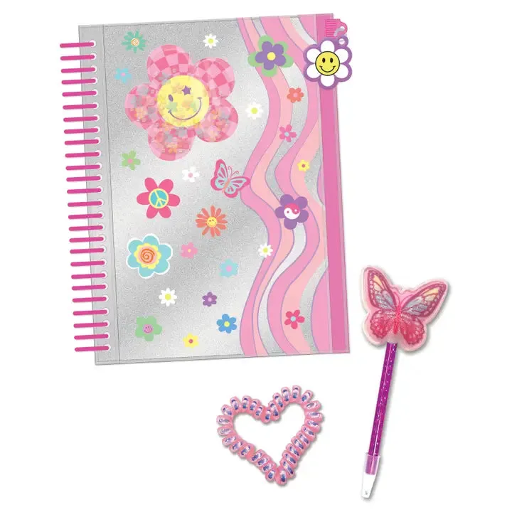 Hot Focus Journal with Pouch - Groovy Flower