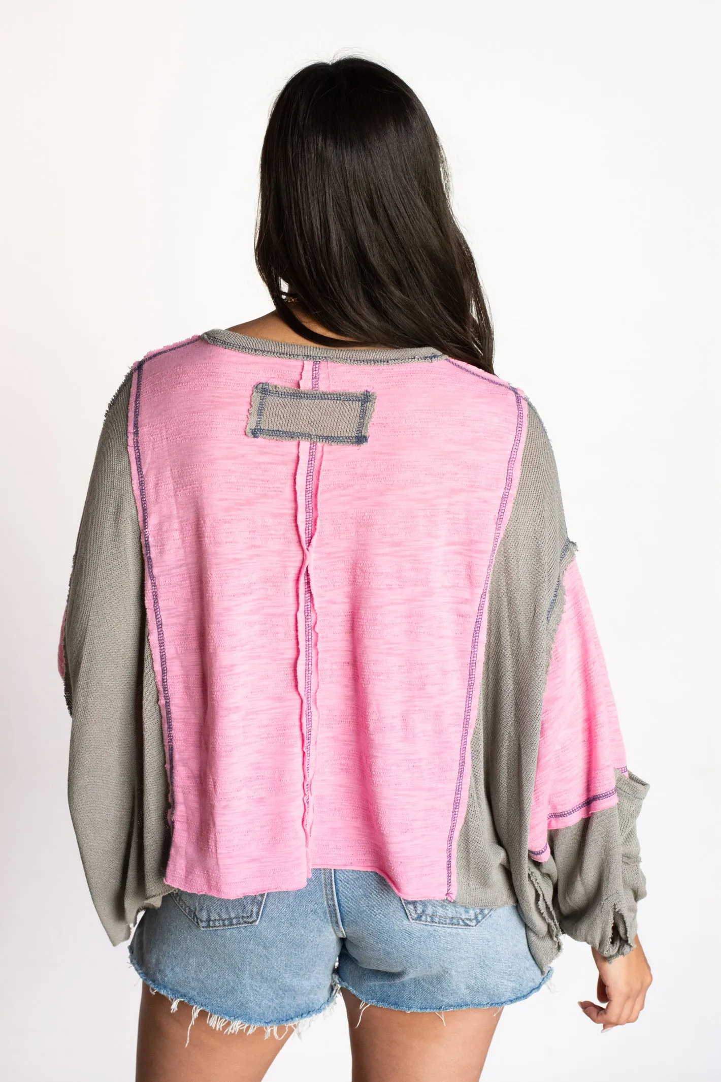 Iconic Love Pink Loose Fit Top