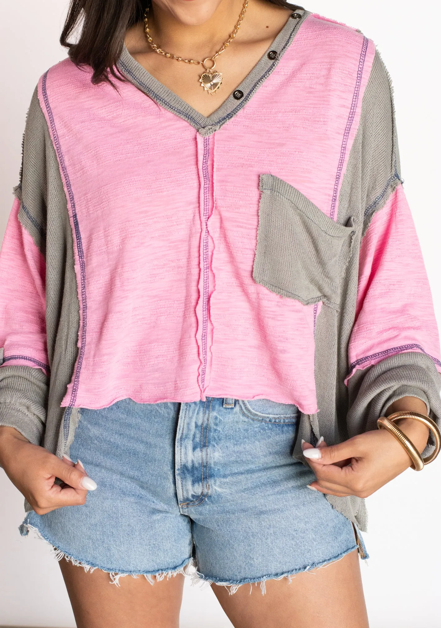 Iconic Love Pink Loose Fit Top