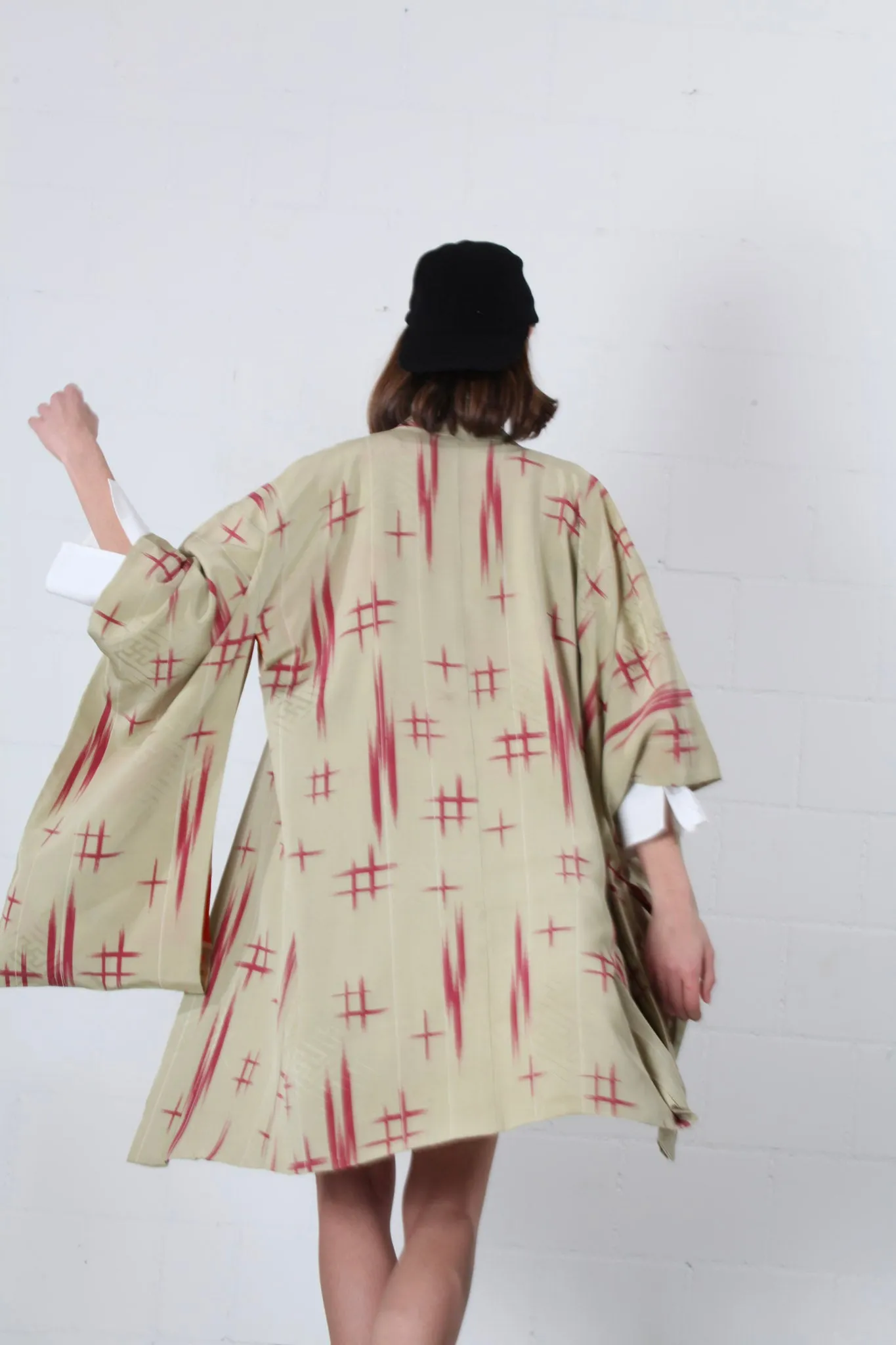 Ikat Silk Handprinted Vintage Haori