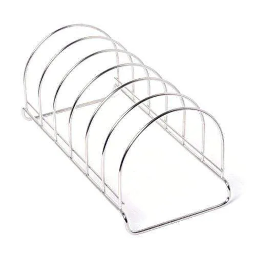 Kitchen Mart Stainless Steel Round Plate Rack / Stand, 1-Piece, Size - 6 (32 cms)