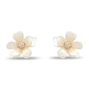 LELE X SJP NOISETTE AZALEA BUTTON EARRINGS