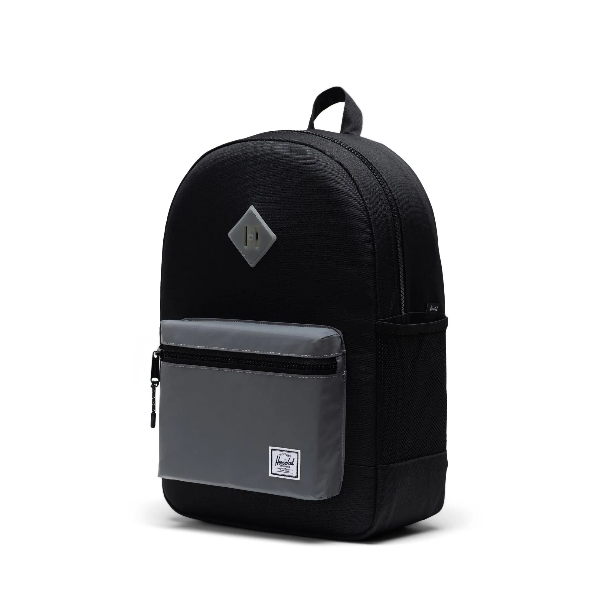 Mochila Herschel Heritage Youth X-Large Black/Silver Reflective