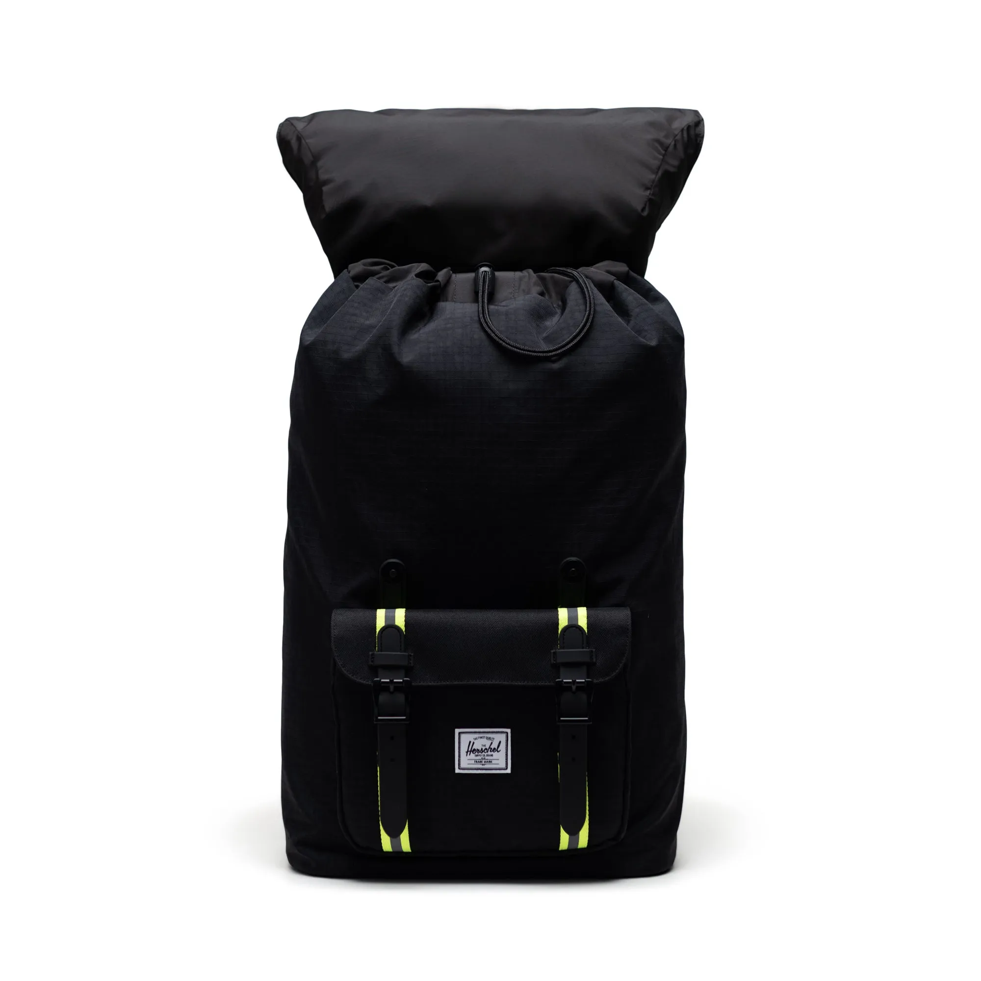 Mochila Herschel Little America Black Enzyme Ripstop/Black/Safety Yellow - Reflective