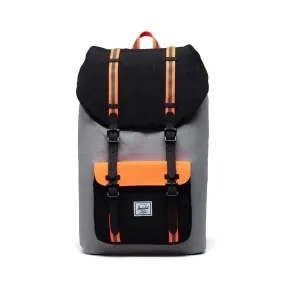 Mochila Herschel Little America Sharkskin Enzyme Ripstop/Black Enzyme Ripstop/Shocking Orange - Reflective