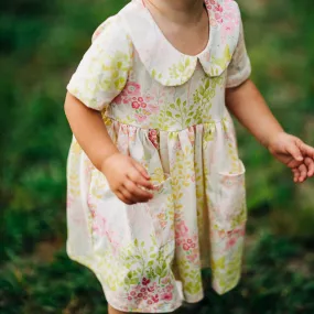 Muted Floral Twirl Dress